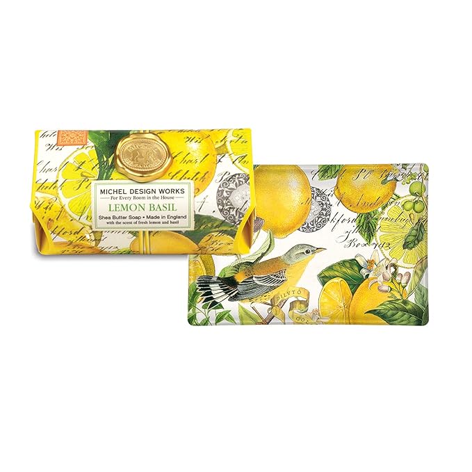 Michel Design Works Large Bath Soap Bar, Lemon Basil